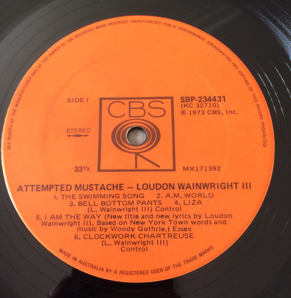 Loudon Wainwright III : Attempted Mustache (LP, Album)