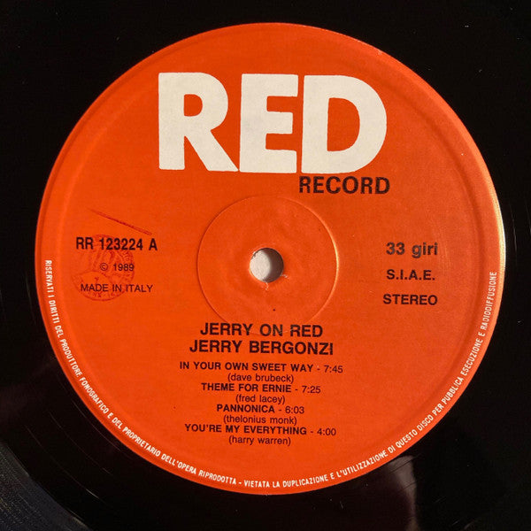 Jerry Bergonzi : Jerry On Red (LP, Album)