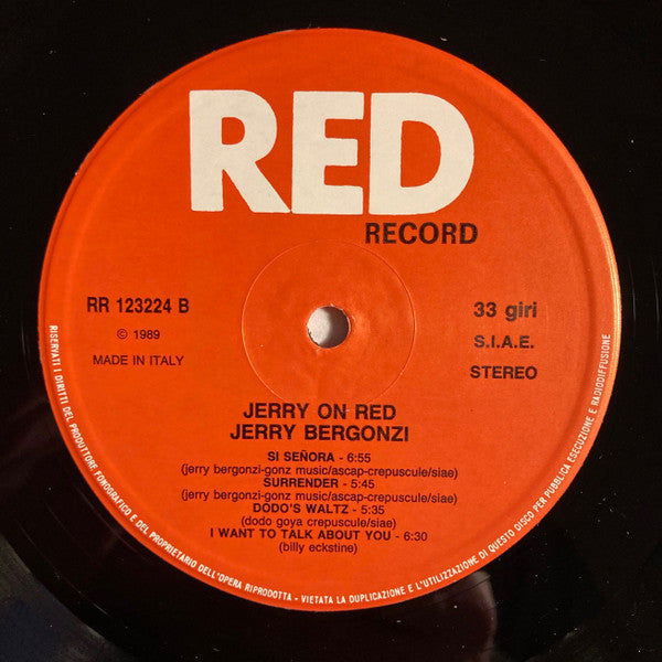 Jerry Bergonzi : Jerry On Red (LP, Album)