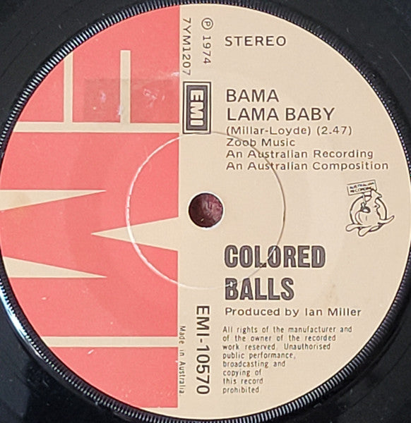 Colored Balls* : Bama Lama Baby (7&quot;, Single)