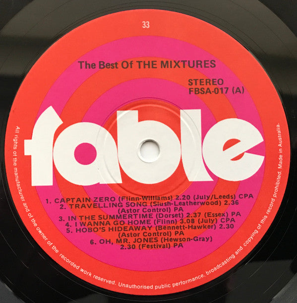 The Mixtures : The Best Of The Mixtures (LP, Comp)