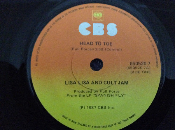 Lisa Lisa &amp; Cult Jam : Head To Toe (7&quot;, Single)