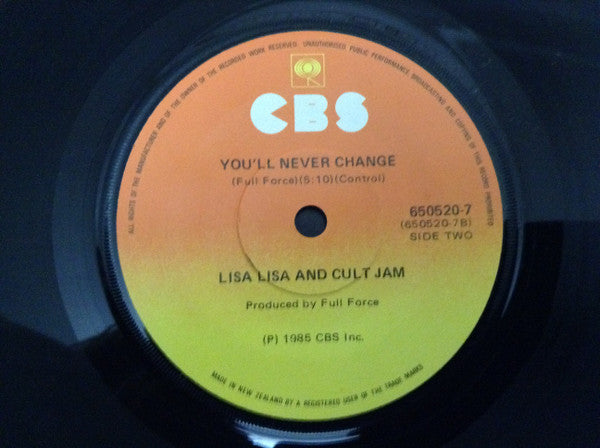 Lisa Lisa & Cult Jam : Head To Toe (7", Single)