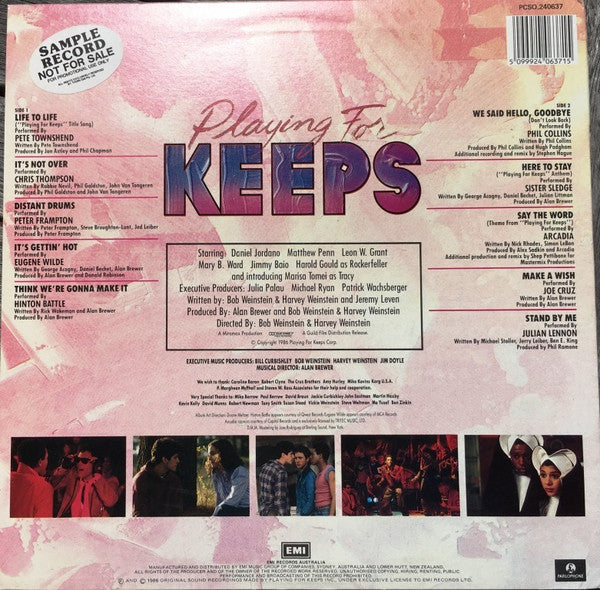 Various : Playing For Keeps (Original Motion Picture Soundtrack) (LP, Album)
