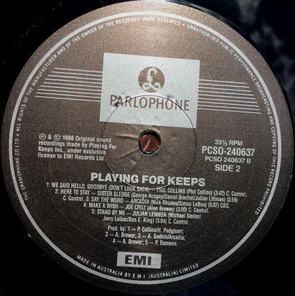 Various : Playing For Keeps (Original Motion Picture Soundtrack) (LP, Album)
