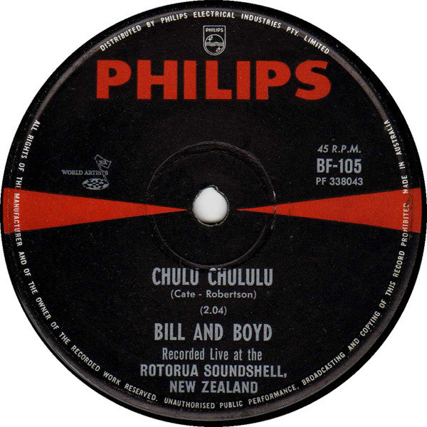 Bill And Boyd : Chulu Chululu  (7&quot;, Single)