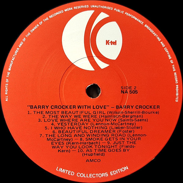 Barry Crocker : Barry Crocker, With Love (LP)