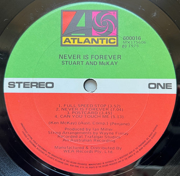 Stuart & McKay : Never Is Forever (LP)