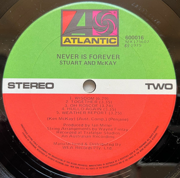 Stuart & McKay : Never Is Forever (LP)