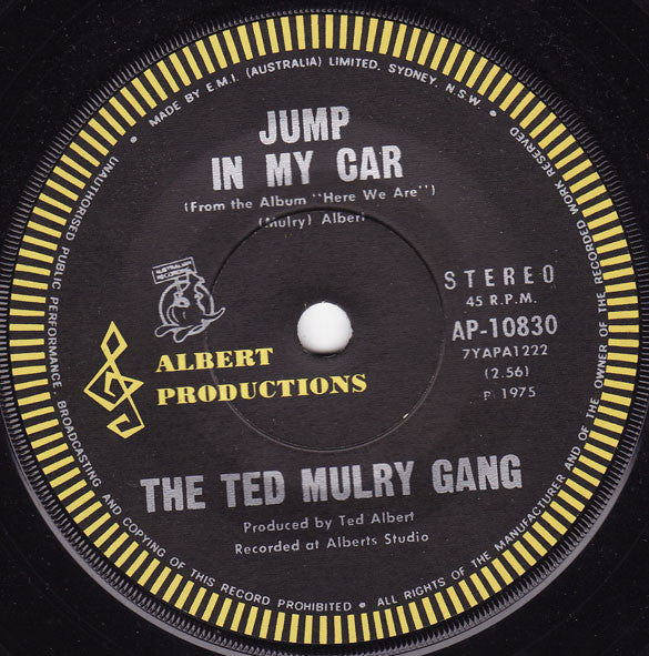 The Ted Mulry Gang* : Jump In My Car (7", Single)