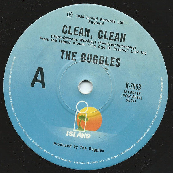 The Buggles : Clean, Clean (7", Single)