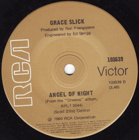 Grace Slick : Dreams (7", Single)