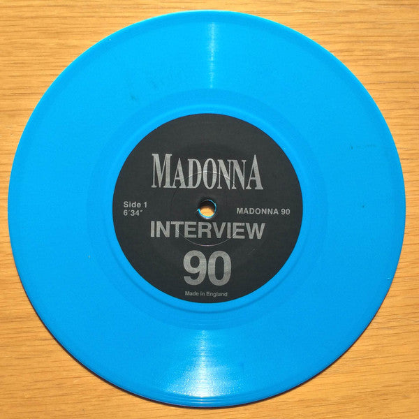 Madonna : Interview 90 (7", Unofficial, Blu)
