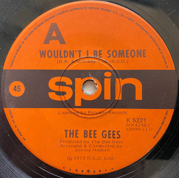 Bee Gees : Wouldn&#39;t I Be Someone (7&quot;, Single)