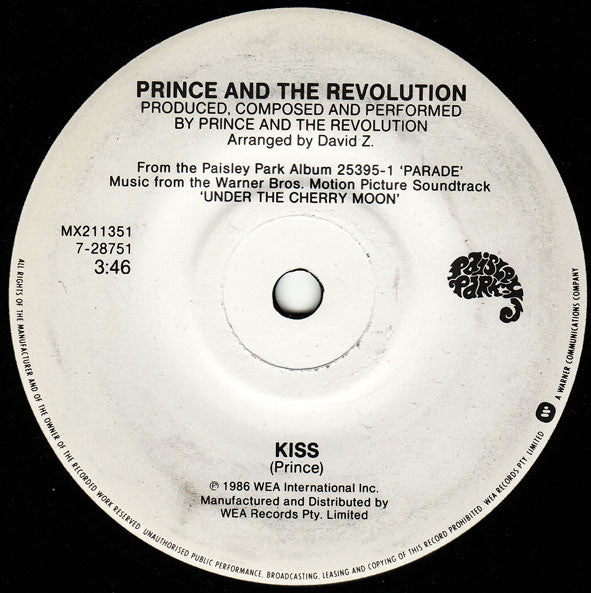 Prince And The Revolution : Kiss (7")