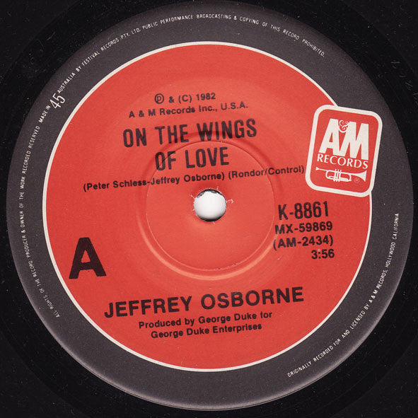 Jeffrey Osborne : On The Wings Of Love (7&quot;, Single)