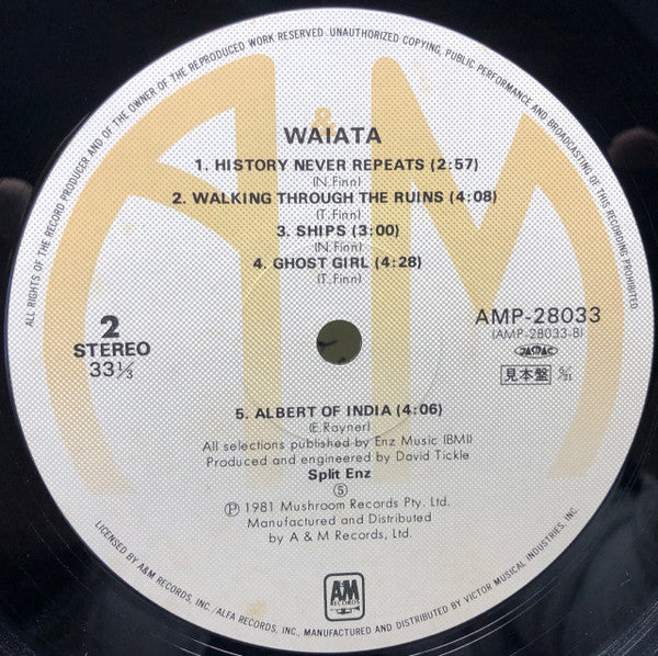 Split Enz : Waiata (LP, Album, Promo)