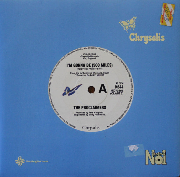 The Proclaimers : I&#39;m Gonna Be (500 Miles) (7&quot;, Single)