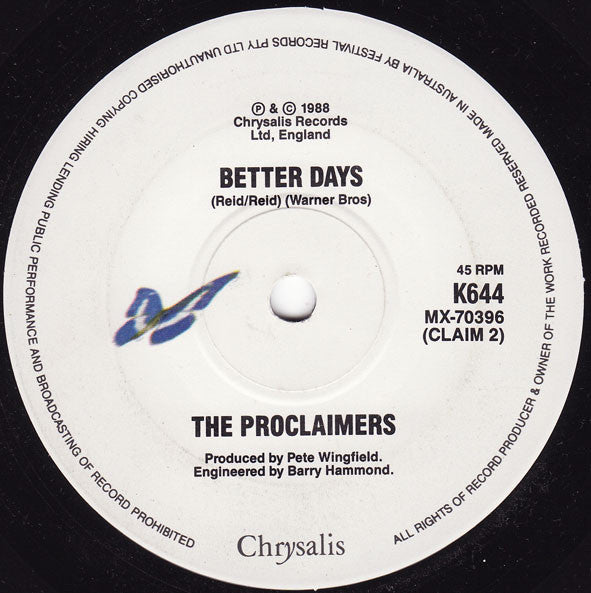 The Proclaimers : I'm Gonna Be (500 Miles) (7", Single)