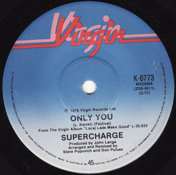 Supercharge (2) : You've Gotta Get Up And Dance (7")