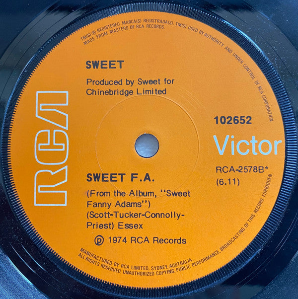 The Sweet : Action (7", Single)
