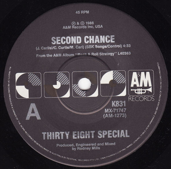 38 Special (2) : Second Chance (7", Ltd)