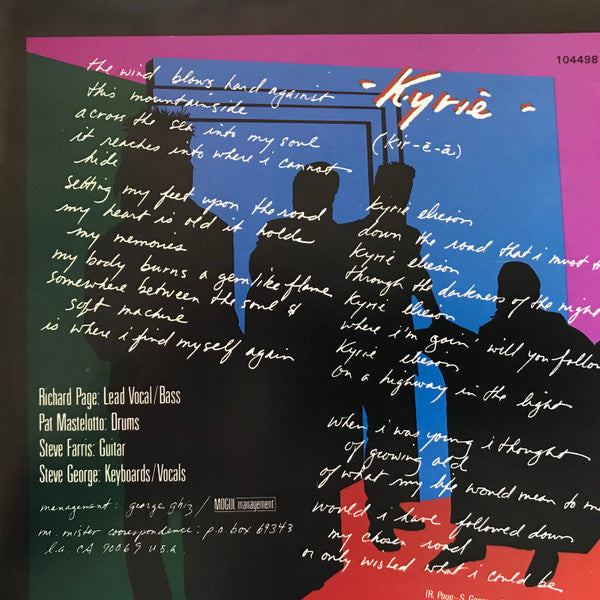 Mr. Mister : Kyrie (7", Single)