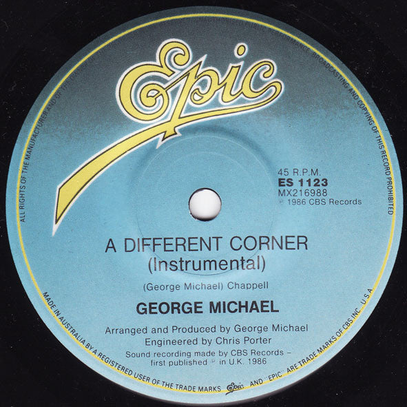 George Michael : A Different Corner (7", Single)