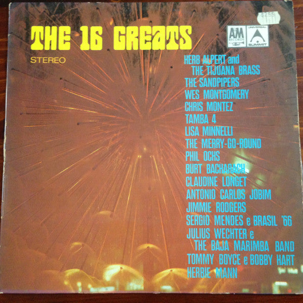 Various : The 16 Greats (LP, Album, Comp)