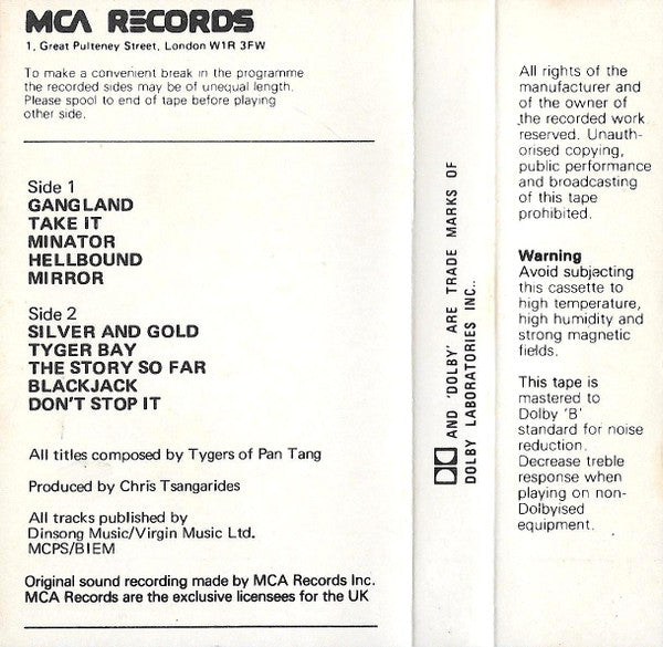 Tygers Of Pan Tang : Spellbound (Cass, Album)