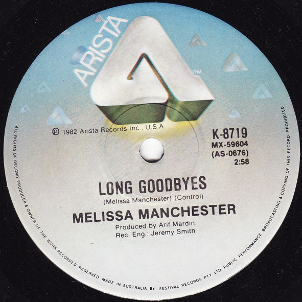 Melissa Manchester : You Should Hear How She Talks About You (7")