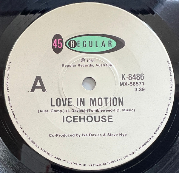 Icehouse : Love In Motion / Goodnight, Mr. Matthews (7", Single, Ltd)
