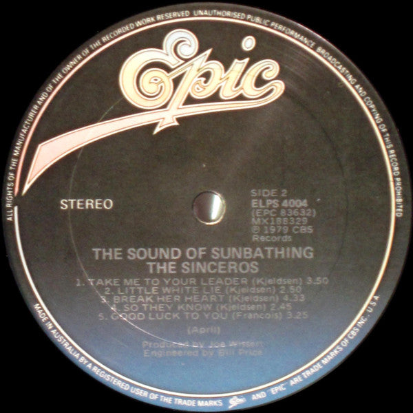 The Sinceros : The Sound Of Sunbathing (LP, Album)