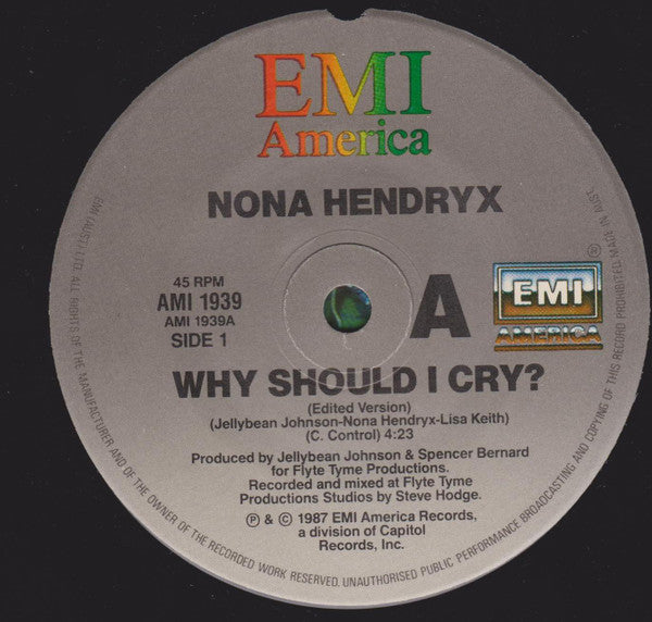 Nona Hendryx : Why Should I Cry? (7", Single)