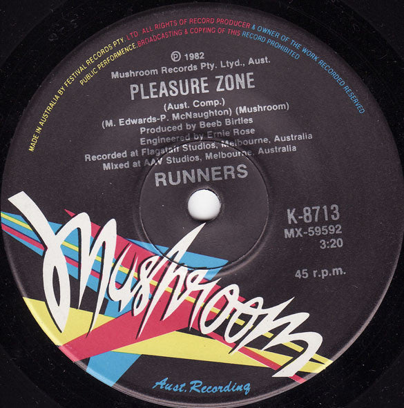 Runners (2) : Sure Fire Thing (7")