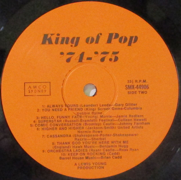 Various : King Of Pop '74-'75 (LP, Album, Comp)