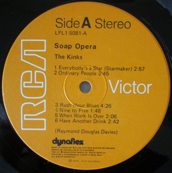 The Kinks : Soap Opera (LP, Album, Gat)