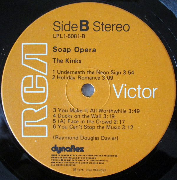 The Kinks : Soap Opera (LP, Album, Gat)