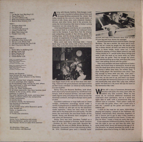 Sonny Terry & Brownie McGhee : Back To New Orleans (2xLP, Comp)