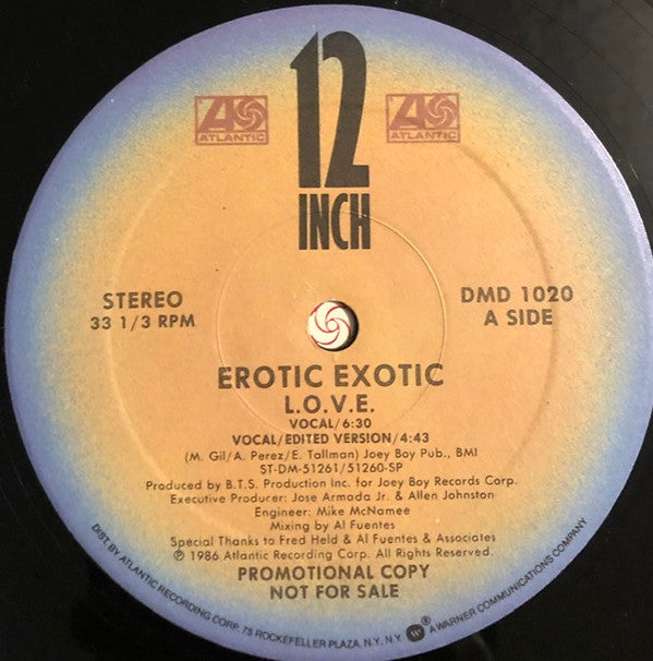 Erotic Exotic : L.O.V.E. (12&quot;, Single, Promo)