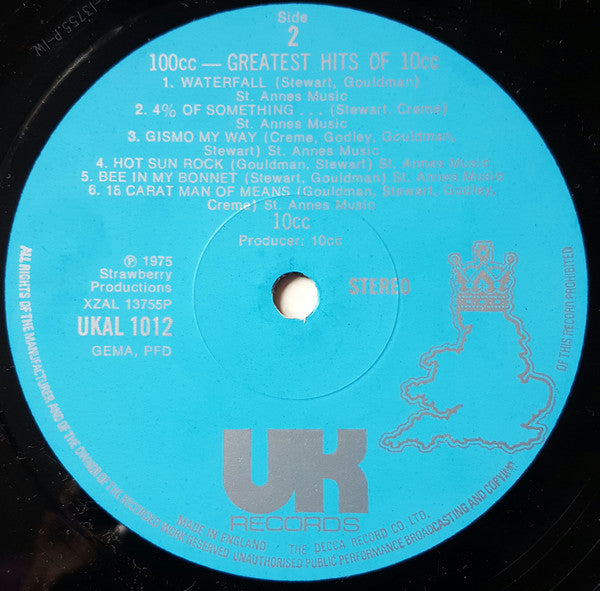 10cc : 100cc - Greatest Hits Of 10cc (LP, Comp)