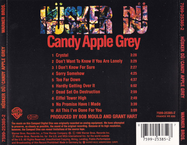 Hüsker Dü : Candy Apple Grey (CD, Album, M/Print, RE)