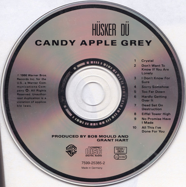 Hüsker Dü : Candy Apple Grey (CD, Album, M/Print, RE)