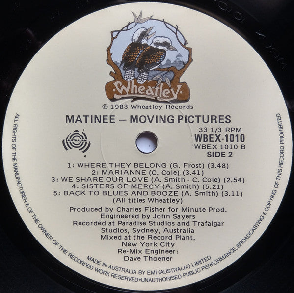 Moving Pictures (2) : Matinee (LP, Album)