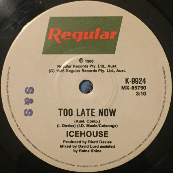 Icehouse : Baby, You're So Strange (7", Single)