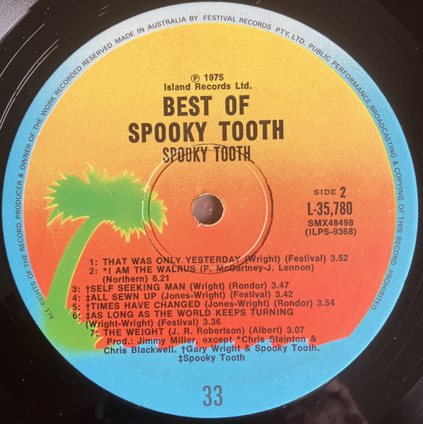 Spooky Tooth : The Best Of Spooky Tooth (LP, Comp)