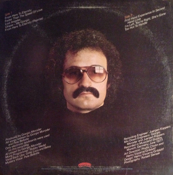 Giorgio Moroder : From Here To Eternity (LP, Album, Ter)
