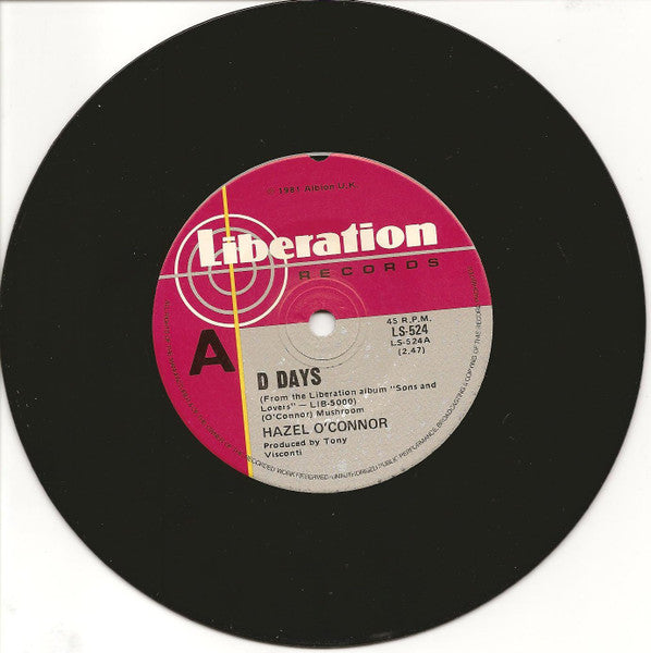 Hazel O'Connor : D-Days (7", Single, Lim)