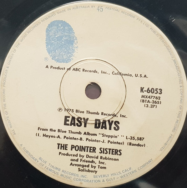 Pointer Sisters : How Long (Betcha' Got A Chick On The Side) (7", Single)