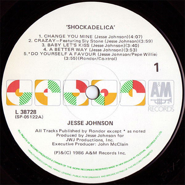 Jesse Johnson : Shockadelica (LP, Album)